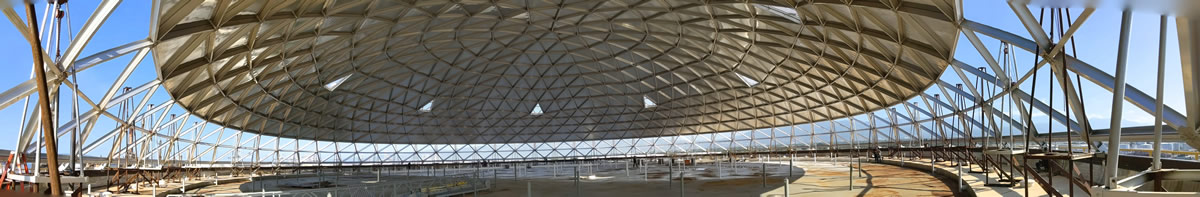 Reparación de techo en forma de domo geodésico